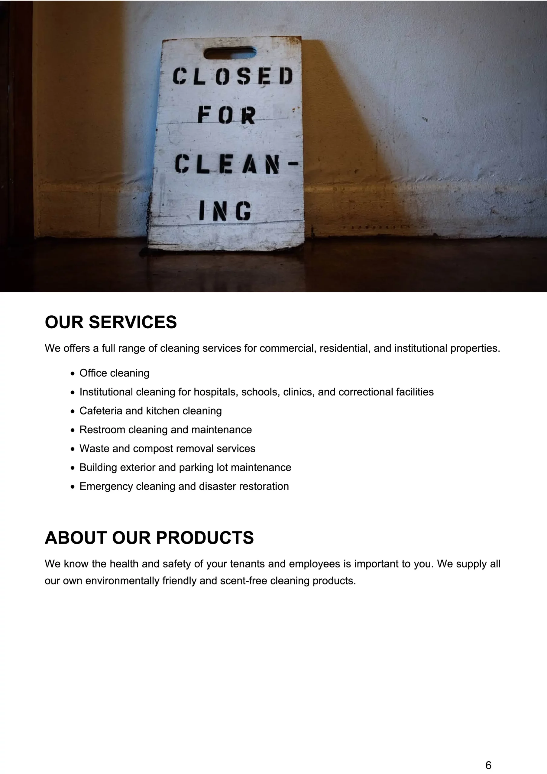 cleaning proposal template our services and products scaled