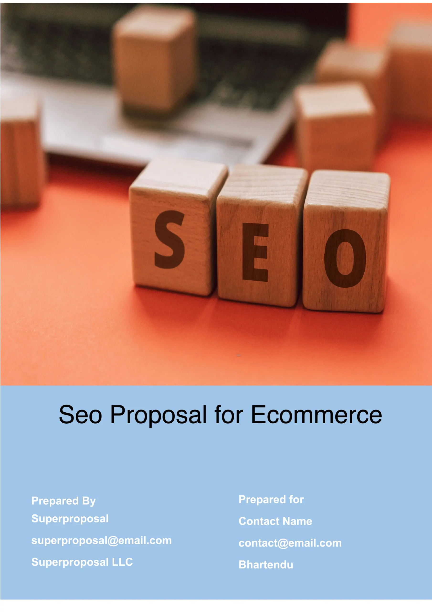 ecommerce seo proposal template cover page