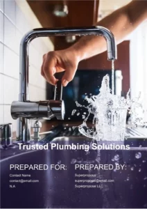 plumbing proposal template cover page