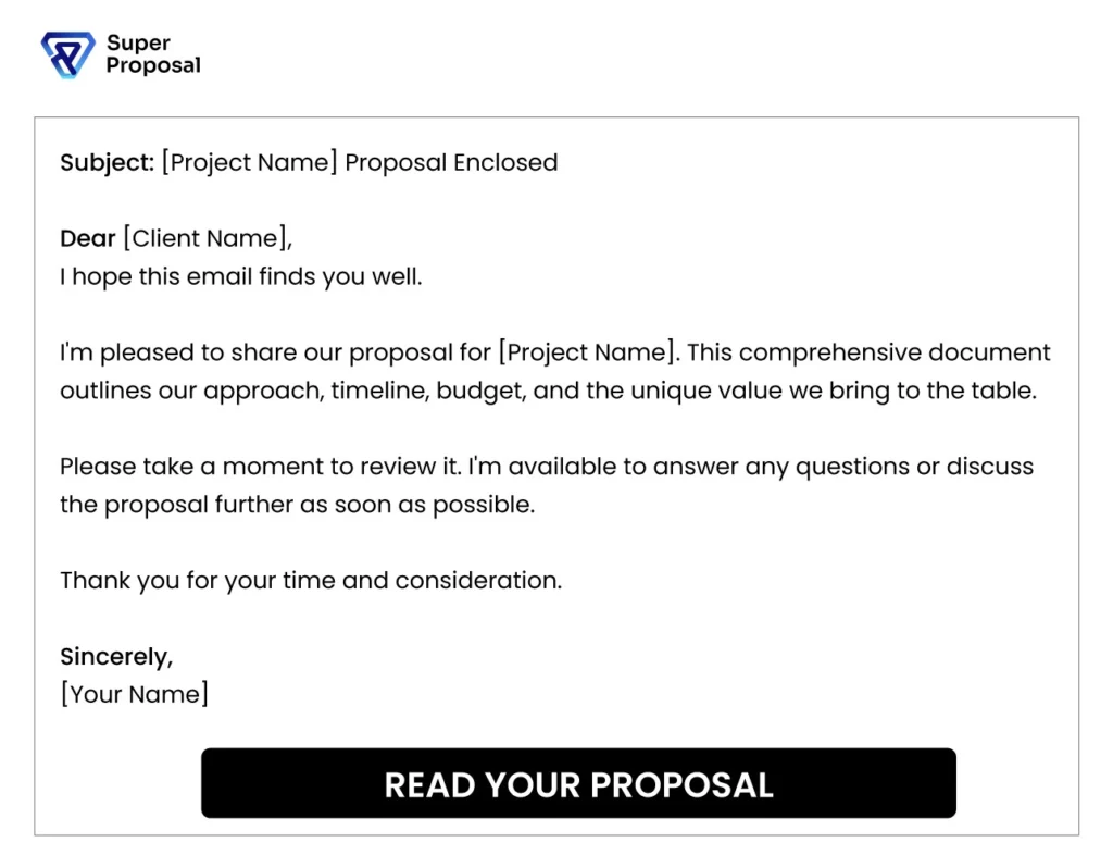 proposal email submission template