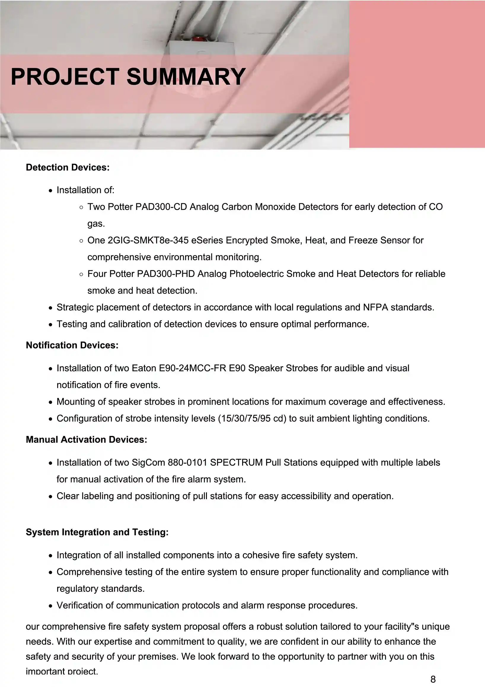 sales proposal template project summary 2