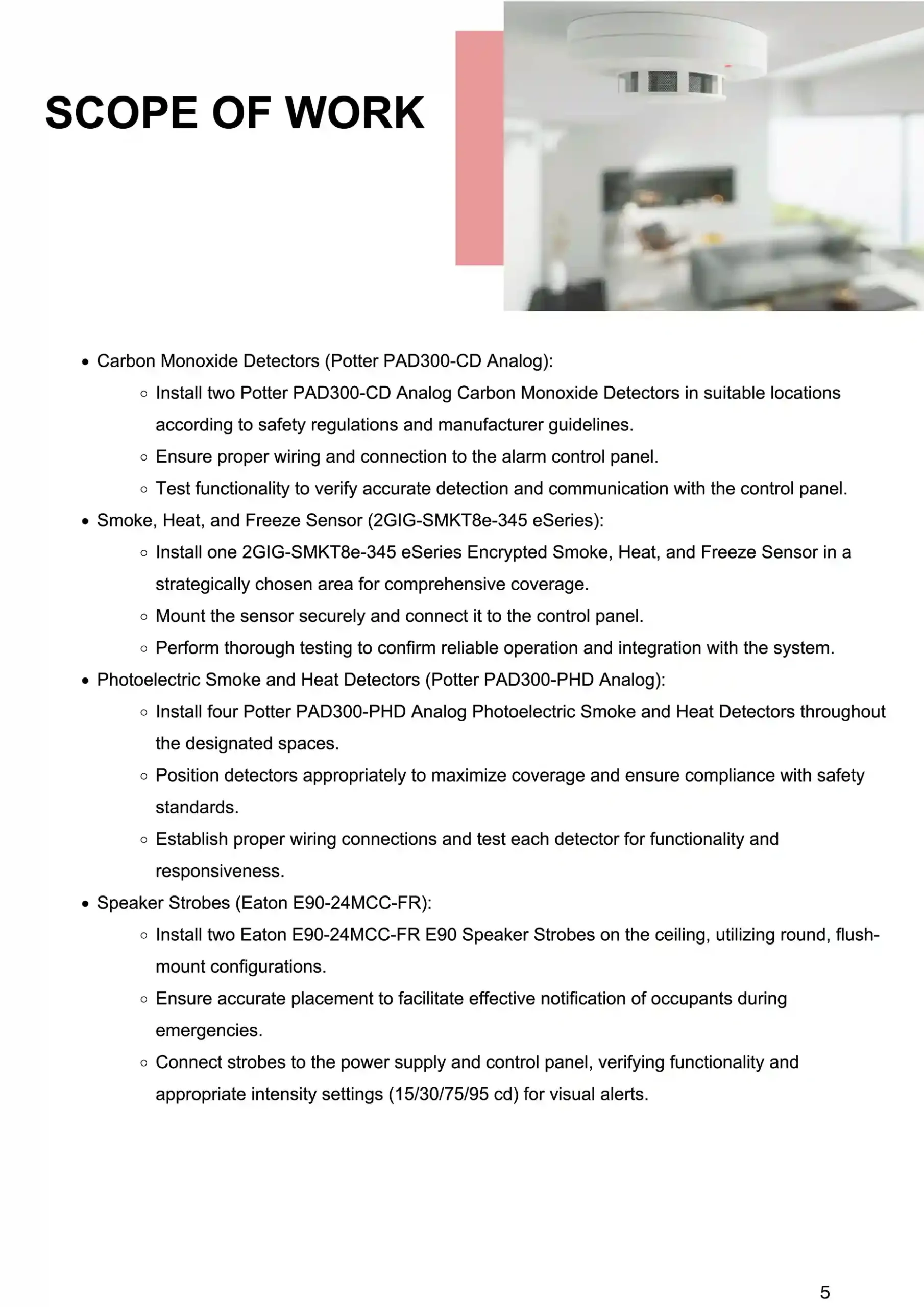 sales proposal template scope of work