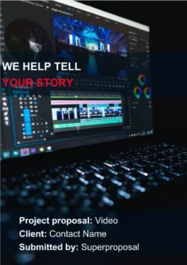 video production proposal template cover page