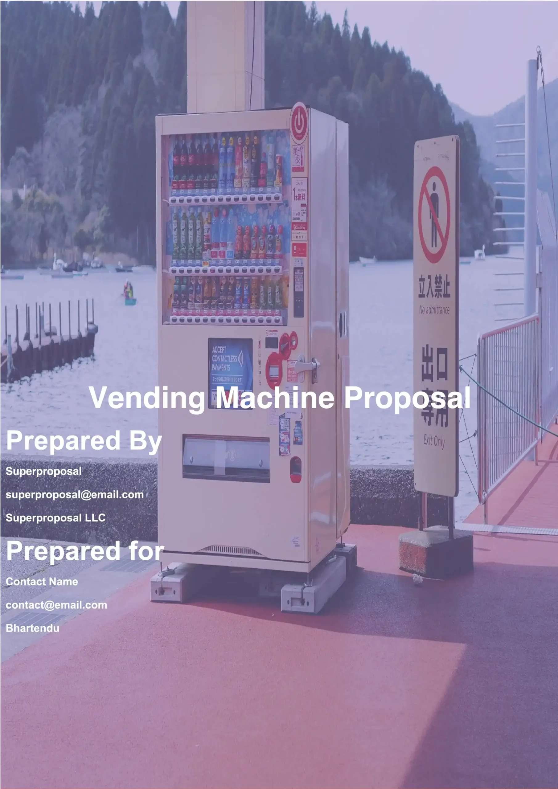 vending machine proposal template cover page