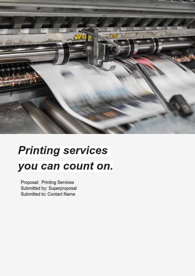 printing service proposal