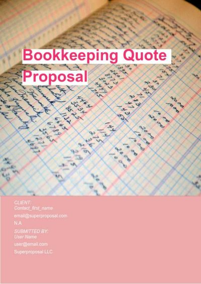 bookkeeping proposal template